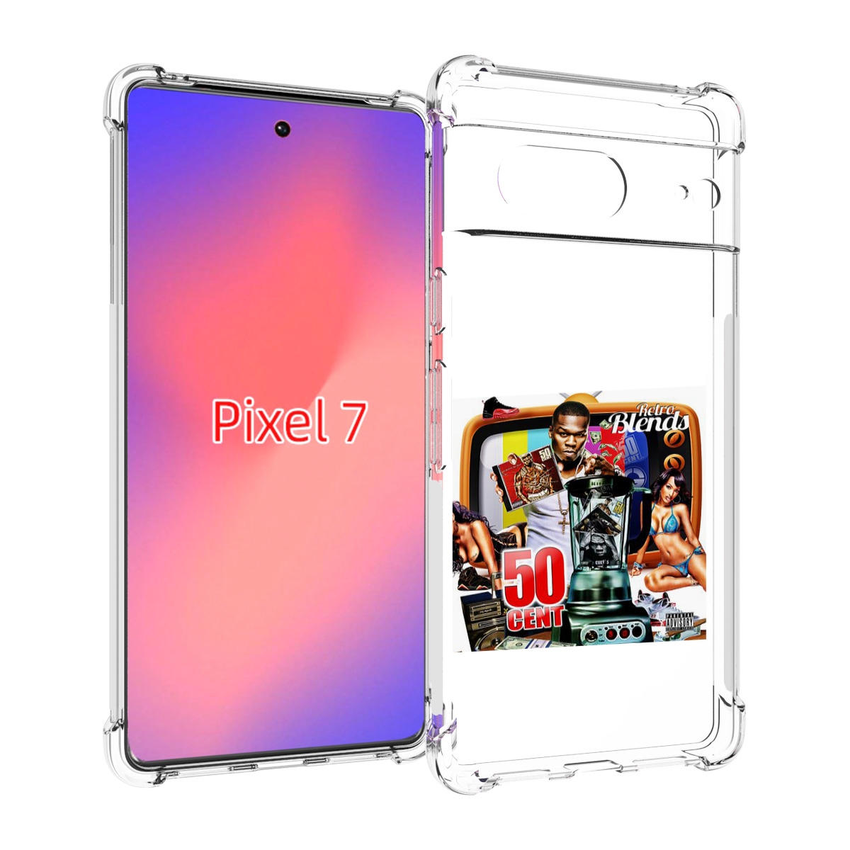 

Чехол Mypads 50 Cent - Retro 50 Cent Blends Для Google Pixel 7, Прозрачный, Tocco