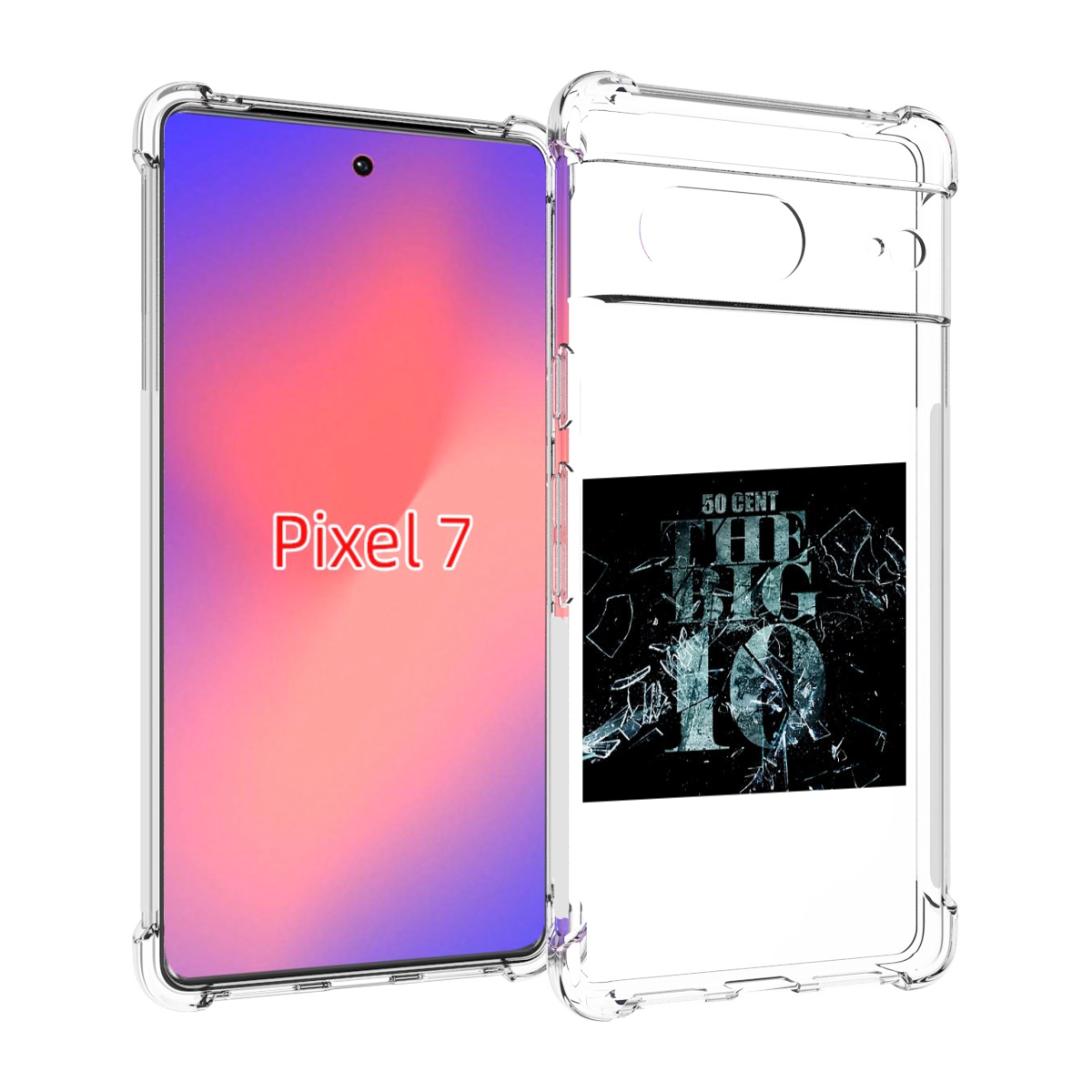 

Чехол Mypads 50 Cent - The Big 10 Для Google Pixel 7, Прозрачный, Tocco