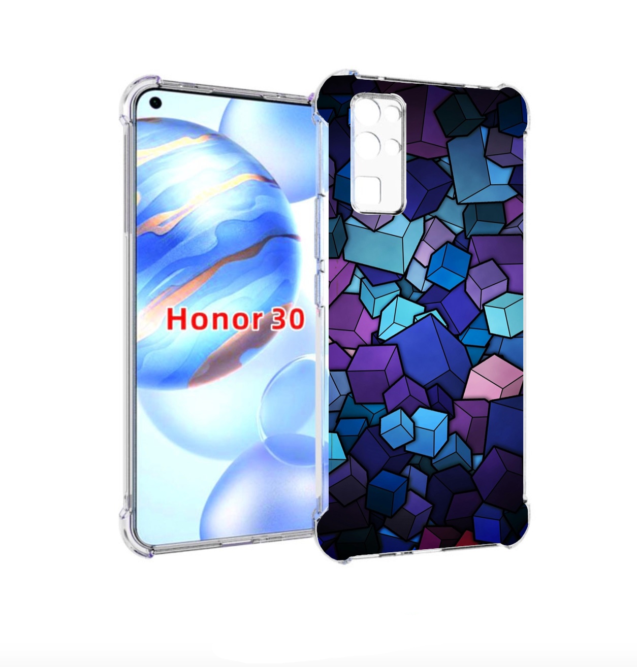 

Чехол бампер MyPads лепестки для Honor 30 (BMH-AN10) противоударный, Прозрачный, Tocco