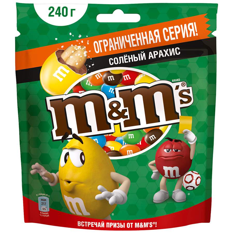 

Драже m&m's с соленым арахисом 240г
