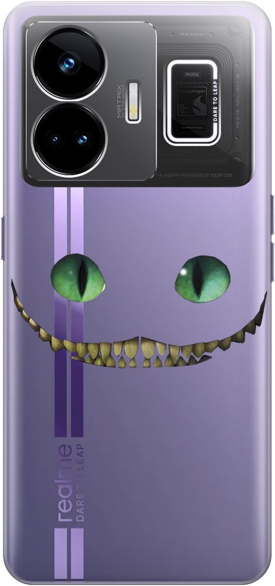 

Чехол на Realme GT Neo 5 "Cheshire Cat" прозрачный, Прозрачный;белый, 158683