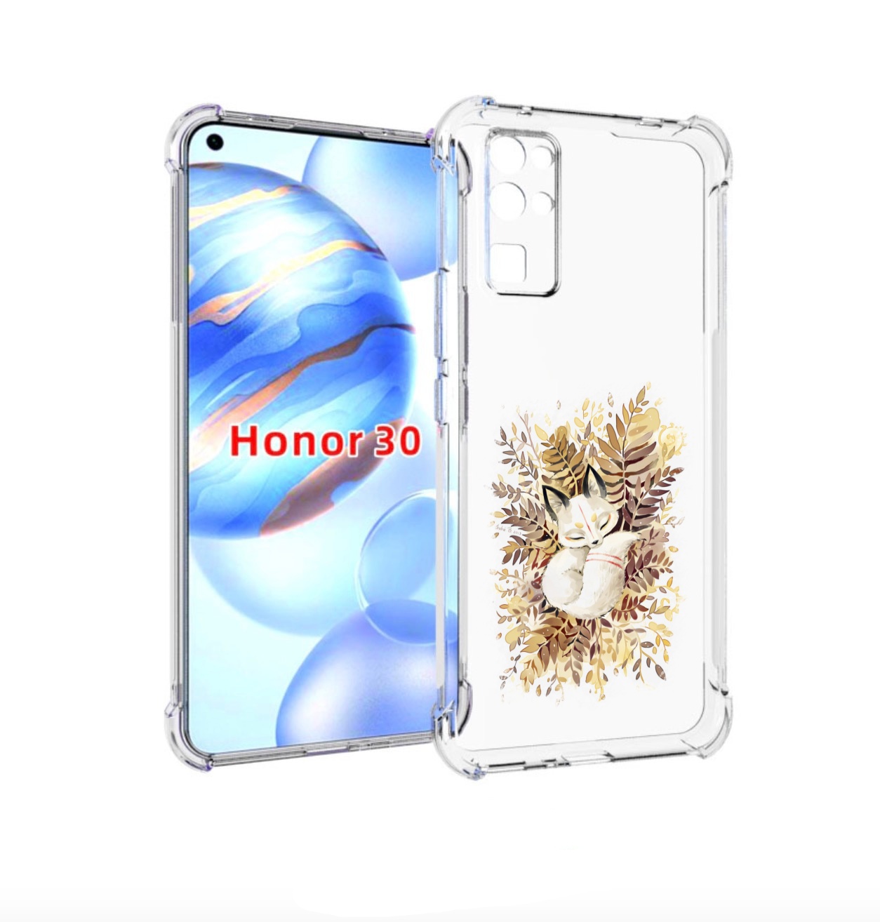 

Чехол бампер MyPads лисенок в траве для Honor 30 (BMH-AN10) прот, Прозрачный, Tocco