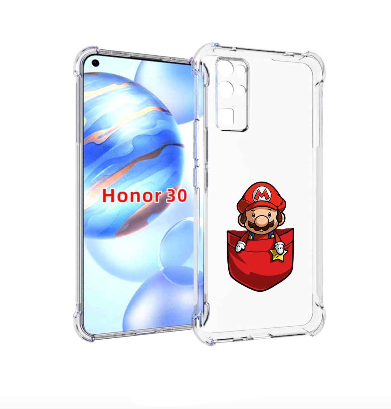 

Чехол бампер MyPads марио в кармашке детский для Honor 30 (BMH-A, Прозрачный, Tocco