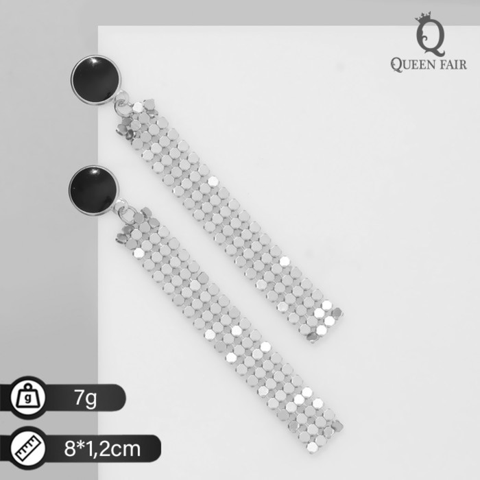 

Серьги подвески из алюминия; бижутерного сплава Queen fair 9679597, эмаль, 9679597