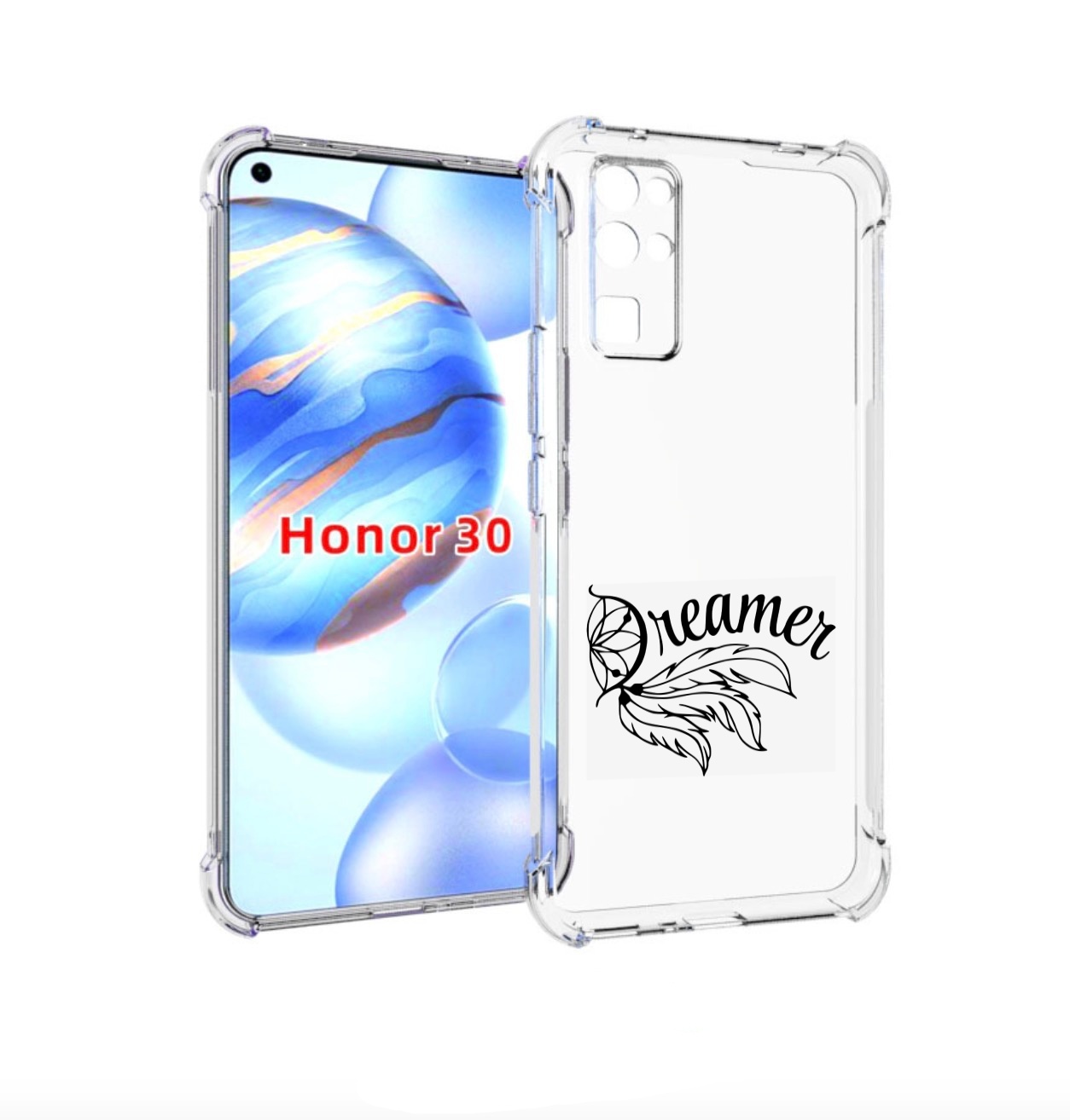 

Чехол бампер MyPads мечтадел для Honor 30 (BMH-AN10) противоударный, Прозрачный, Tocco