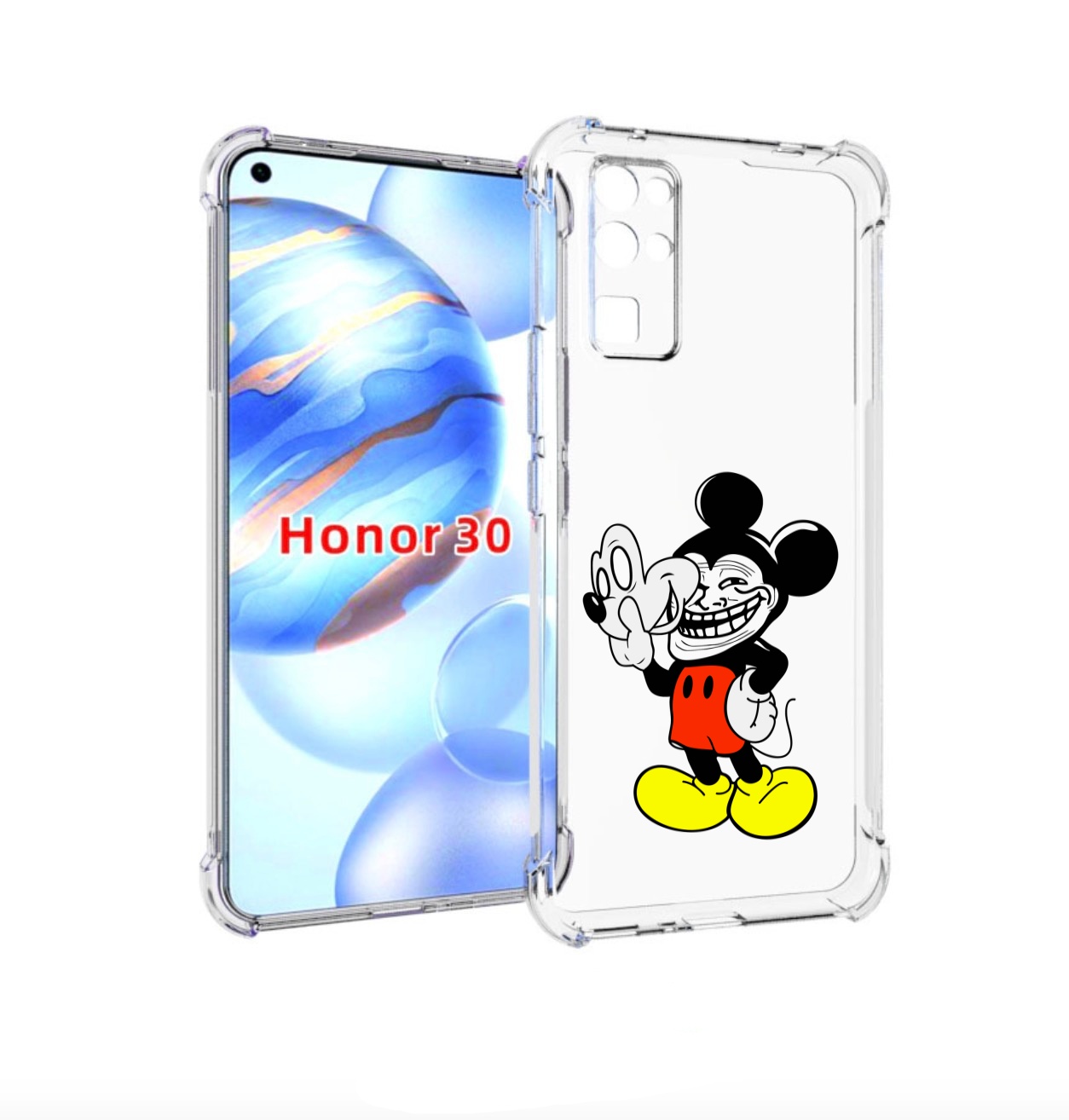 

Чехол бампер MyPads микки-маус-троллер для Honor 30 (BMH-AN10) п, Прозрачный, Tocco