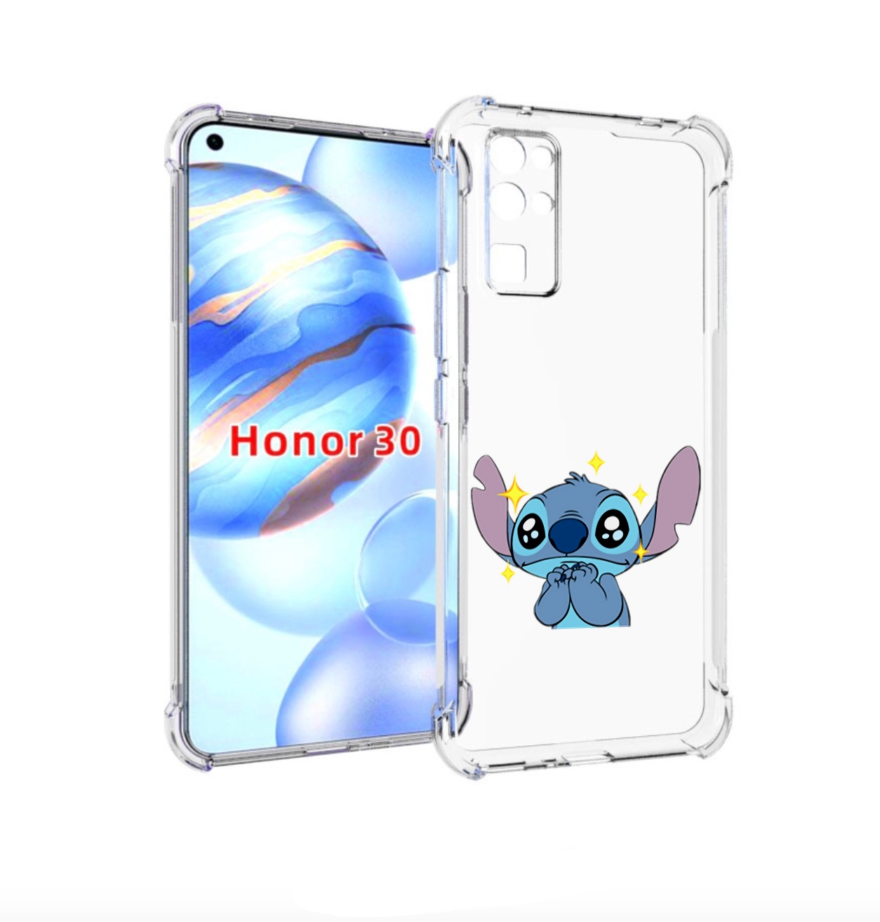 

Чехол бампер MyPads милый-стич детский для Honor 30 (BMH-AN10) п, Прозрачный, Tocco