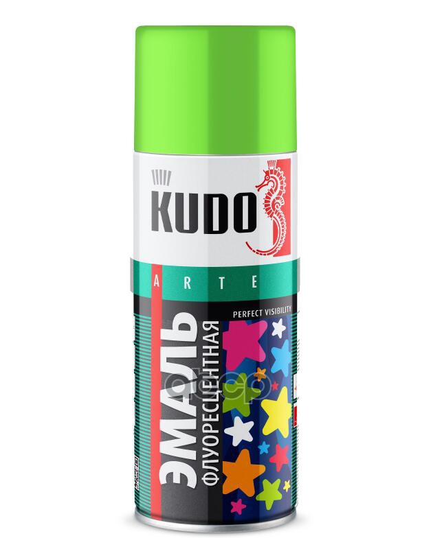 

KUDO KU1203 Краска-спрей универсальная флуоресцентная зеленая 520мл