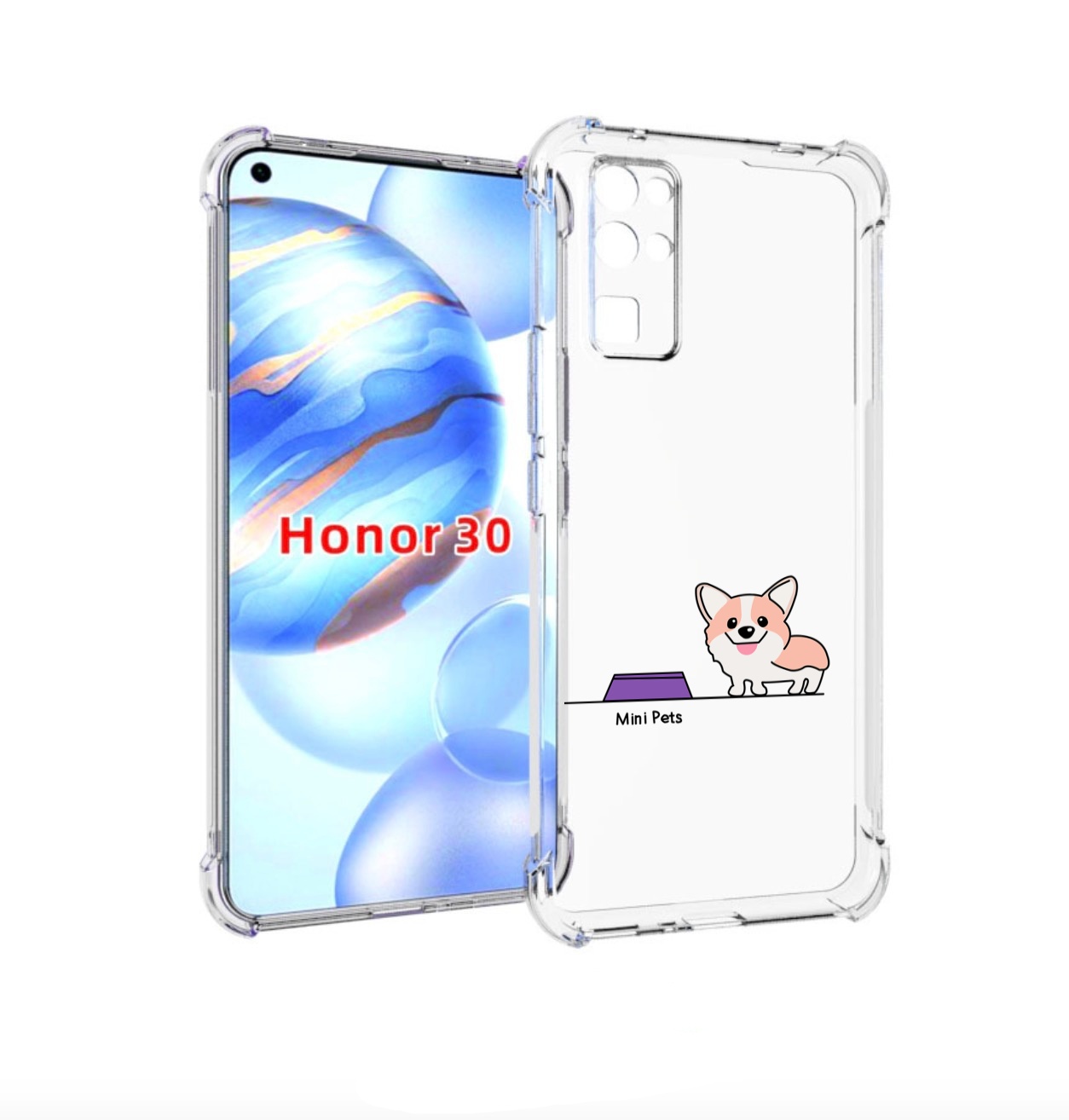 

Чехол бампер MyPads мини-питомец детский для Honor 30 (BMH-AN10), Прозрачный, Tocco