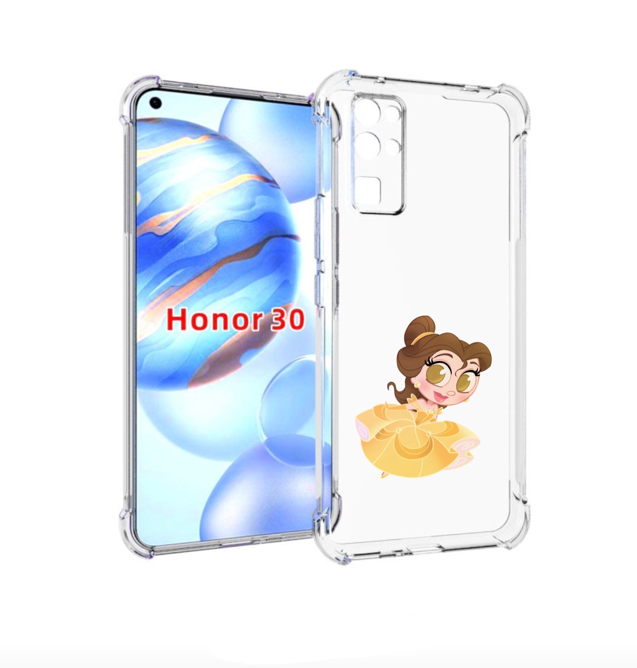 

Чехол бампер MyPads мини-принцесса женский для Honor 30 (BMH-AN1, Прозрачный, Tocco