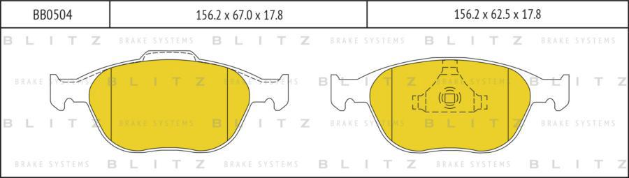 

Тормозные колодки BLITZ BB0504