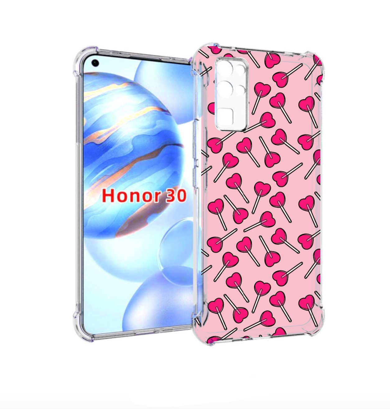 

Чехол бампер MyPads много лединцов для Honor 30 (BMH-AN10) проти, Прозрачный, Tocco