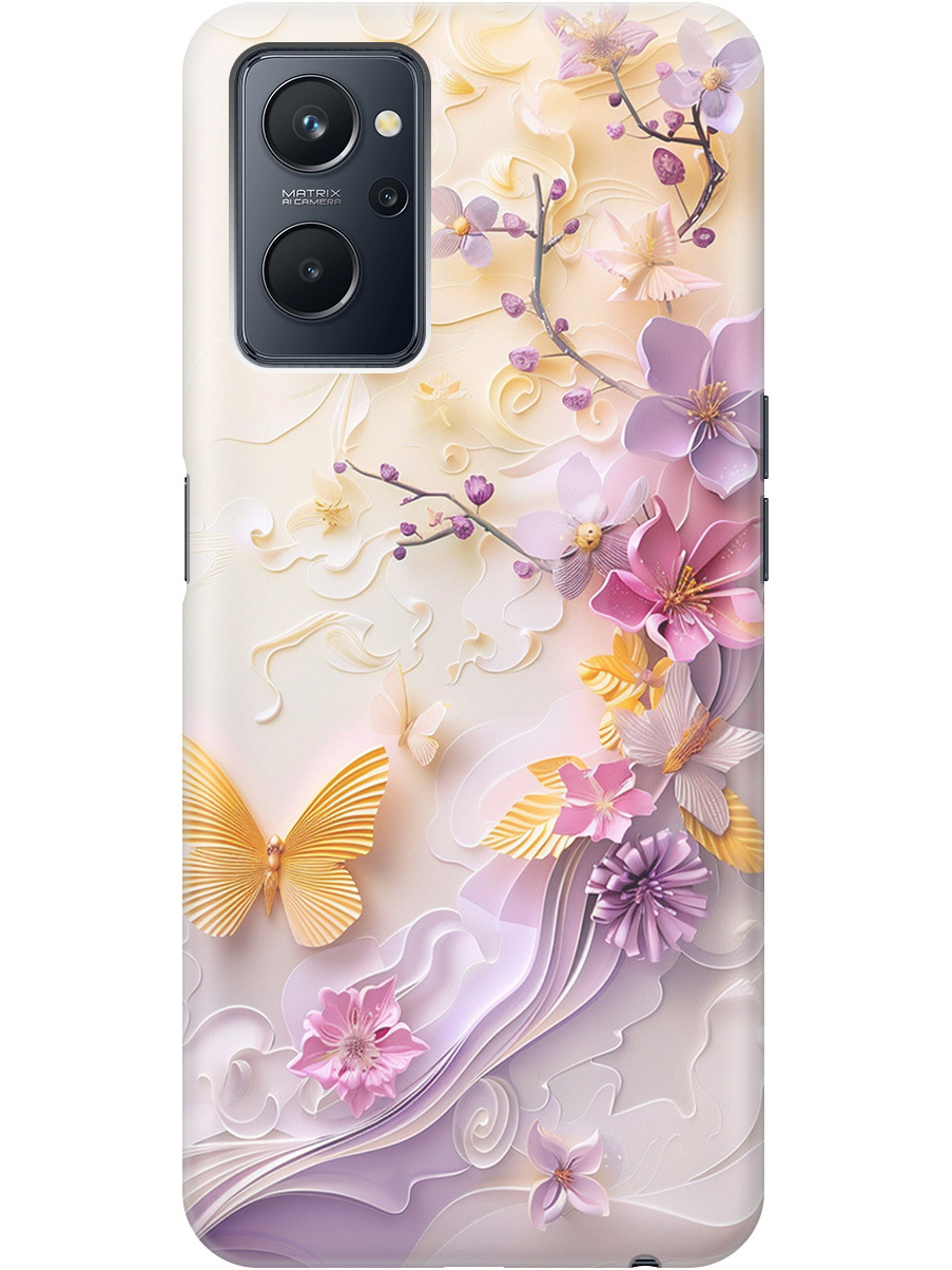 

Силиконовый чехол на Realme 9i с принтом "Оранжевые бабочки", Прозрачный;белый;оранжевый;фиолетовый, 740189423