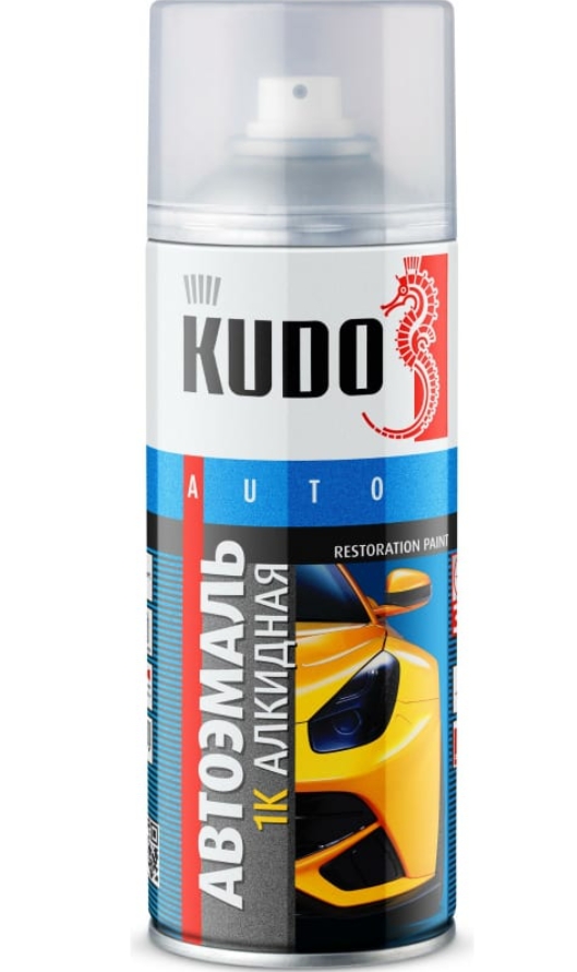 

KUDO KU40734 Краска-спрей 1К алкидная айсберг ГАЗ 520мл