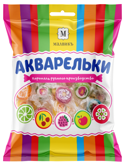 

Леденцы Малвикъ Акварельки ассорти, 1 кг