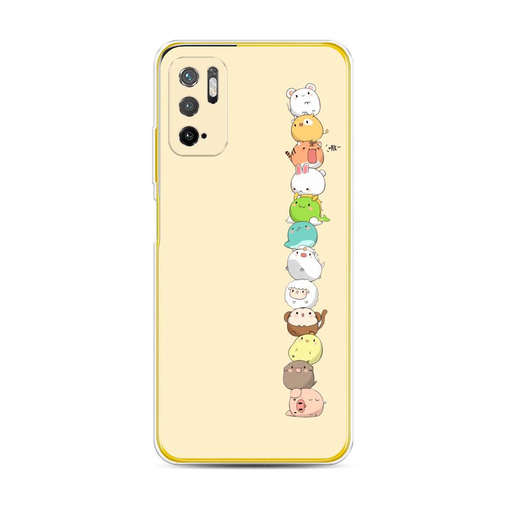 

Чехол Awog на Poco M3 Pro "Питомцы Чиби", Разноцветный, 311050-2