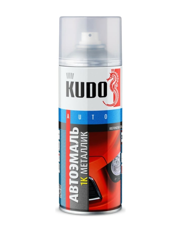

KUDO KU41104 Краска-спрей 1К металлик калина 104 520мл, Красный