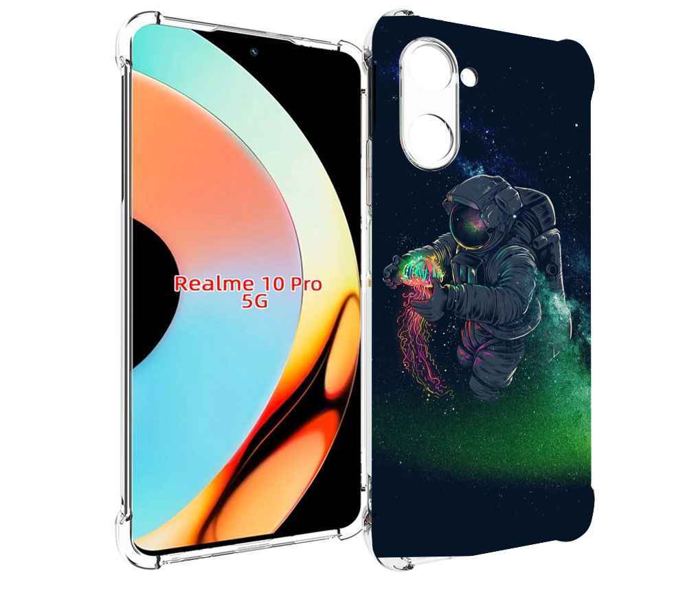 

Чехол бампер MyPads космонавт-с-оружием-арты для Realme 10 Pro п..., Прозрачный, Tocco