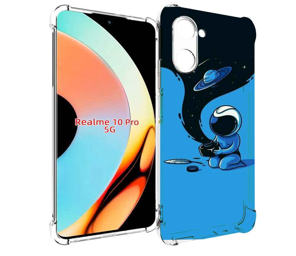 

Чехол бампер MyPads космос из черной краски для Realme 10 Pro пр..., Прозрачный, Tocco