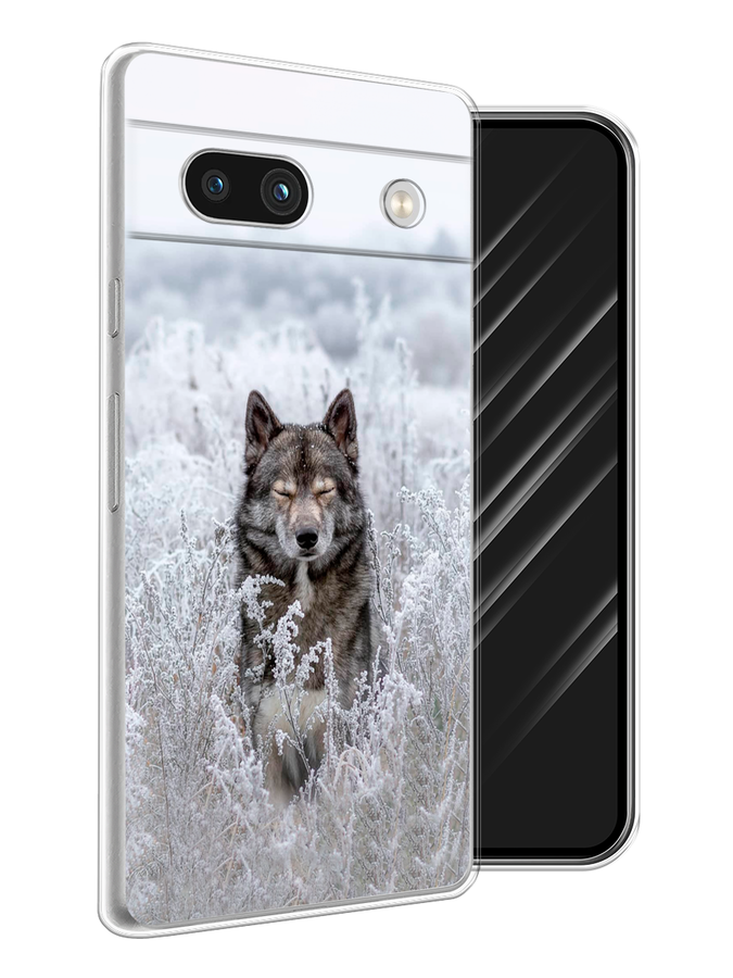 

Чехол Awog на Google Pixel 7A "Волк в поле", Белый;черный, 271450-1