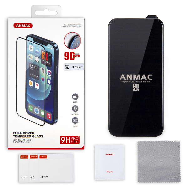 

Защитное стекло Anmac iPhone 14 Pro Max 9D, Защитное стекло ANMAC iPhone 14 Pro Max 9D