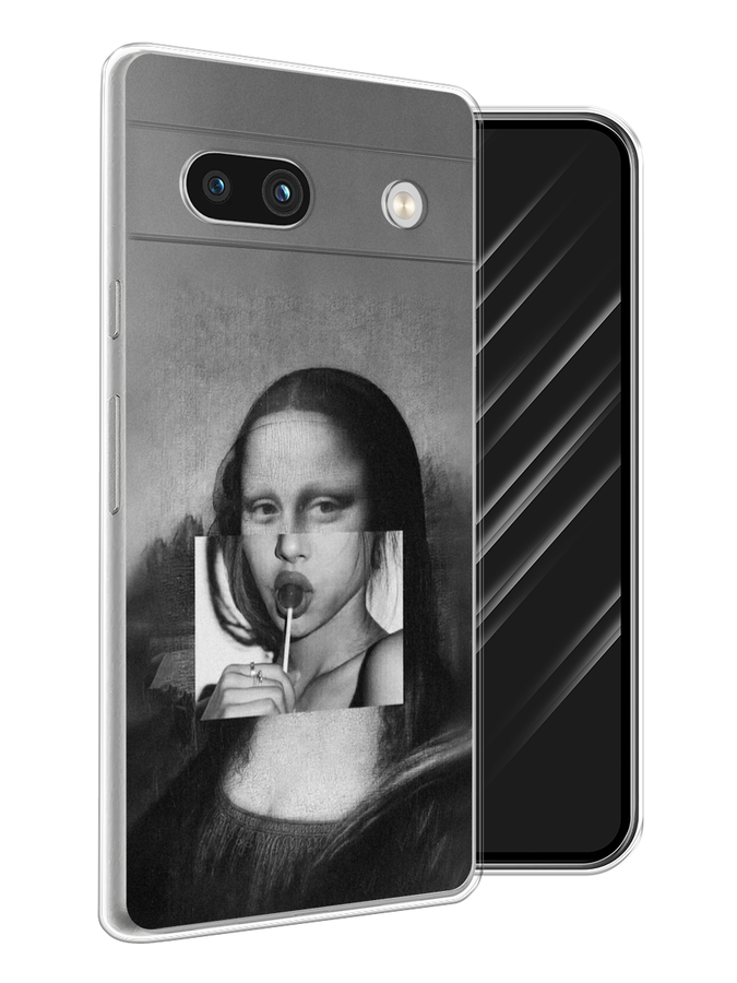 

Чехол Awog на Google Pixel 7A "Mona Lisa sucking lollipop", Серый, 271450-9