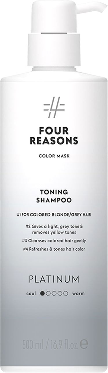 фото Тонирующий шампунь для окрашенных волос four reasons color mask toning платина 500 мл