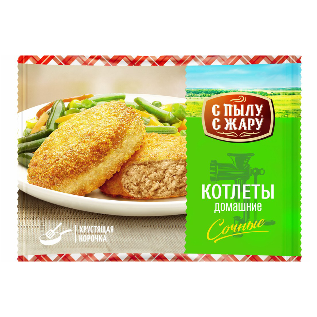 

Котлеты из говядины и курицы С пылу с жару Домашние сочные замороженные 300 г
