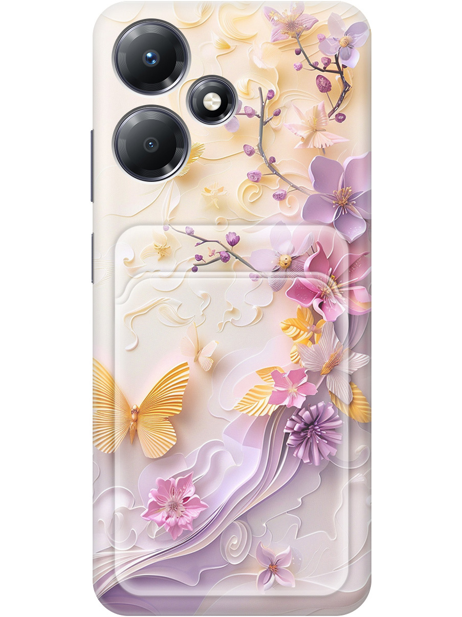 

Силиконовый чехол на Infinix Hot 30 Play с принтом с карманом для карты прозрачный 805334, Белый;фиолетовый;прозрачный;оранжевый, 773941023