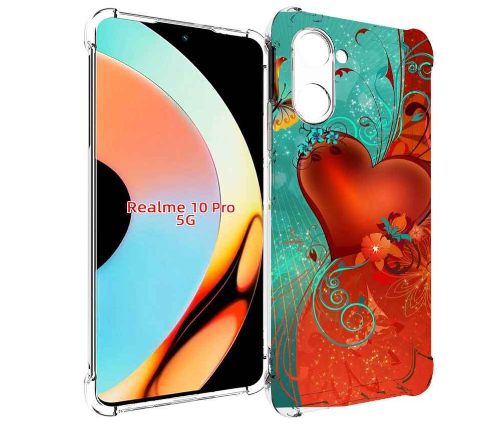 

Чехол бампер MyPads красивые-яркие-сердечки для Realme 10 Pro пр..., Прозрачный, Tocco
