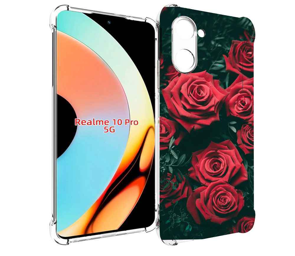 

Чехол бампер MyPads красные-бархатные-розы для Realme 10 Pro про..., Прозрачный, Tocco