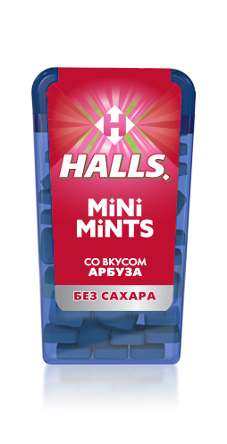 фото Конфеты halls mini mints со вкусом арбуза без сахара, 12,5 г