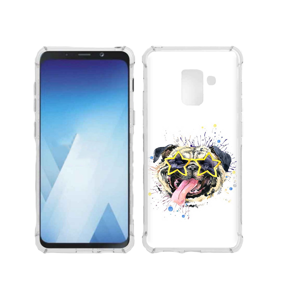 

Чехол MyPads Tocco для Samsung Galaxy A5 (2018) мопс боксер (PT95317.573.482), Прозрачный, Tocco
