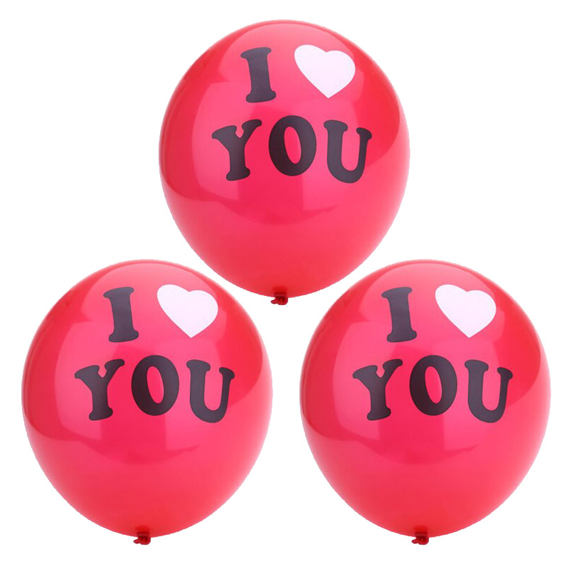 

Воздушные шары АЙРИС красные I Love you 10шт/упак AR705, Красный