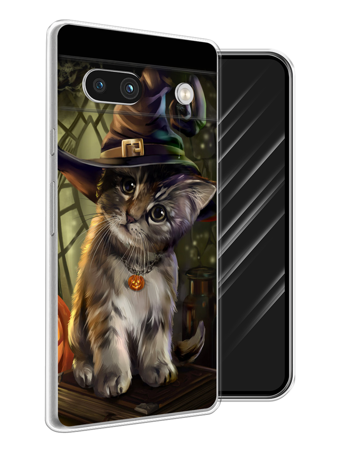 

Чехол Awog на Google Pixel 7A "Кот на Хэллоуин", Зеленый;серый, 271450-2