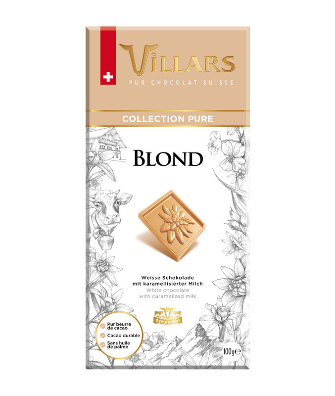 Шоколад белый Villars с карамелизированным молоком 100г