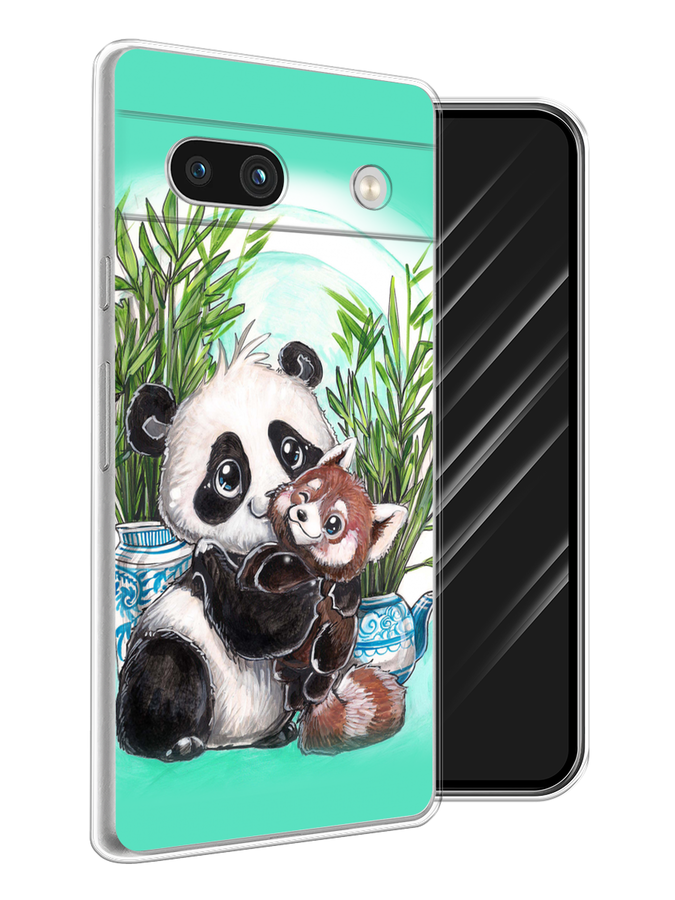 

Чехол Awog на Google Pixel 7A "Друзья зверята", Бирюзовый;белый;черный, 271450-2