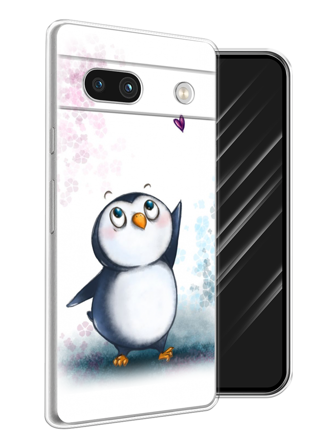 

Чехол Awog на Google Pixel 7A "Пингвин и сердечко", Белый, 271450-1