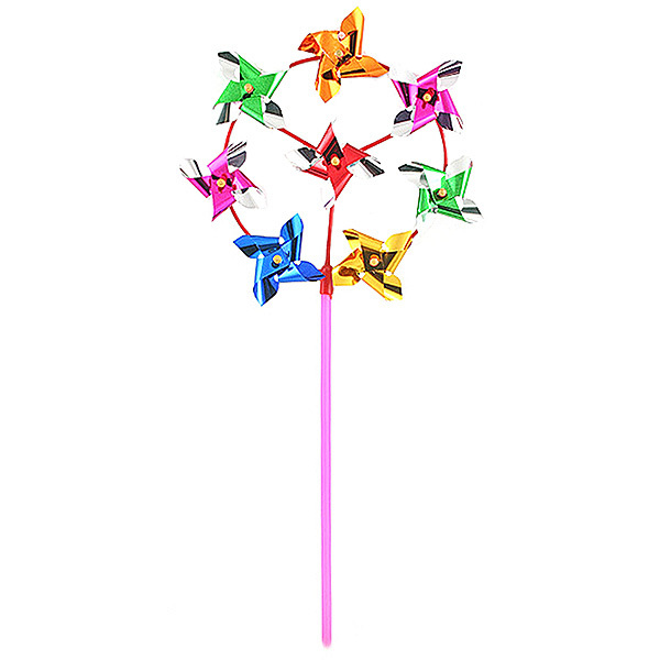 фото Игрушка пластмассовая ветрячок, 8 цветков, арт. adl231 nobrand