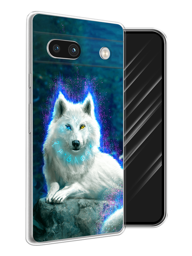 

Чехол Awog на Google Pixel 7A "Белоснежный волк", Белый;зеленый, 271450-2