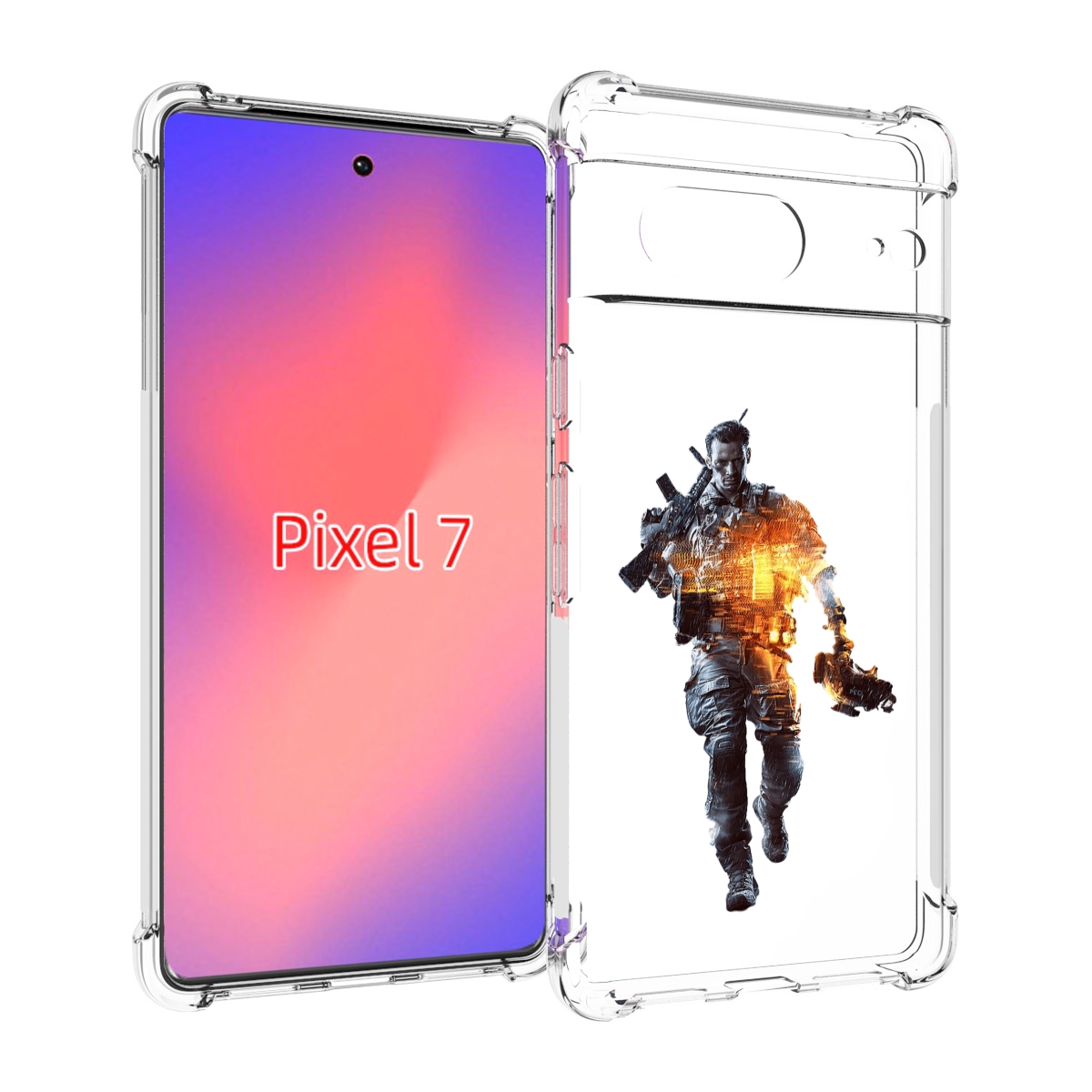 

Чехол Mypads Battlefield-4 Мужской Для Google Pixel 7, Прозрачный, Tocco