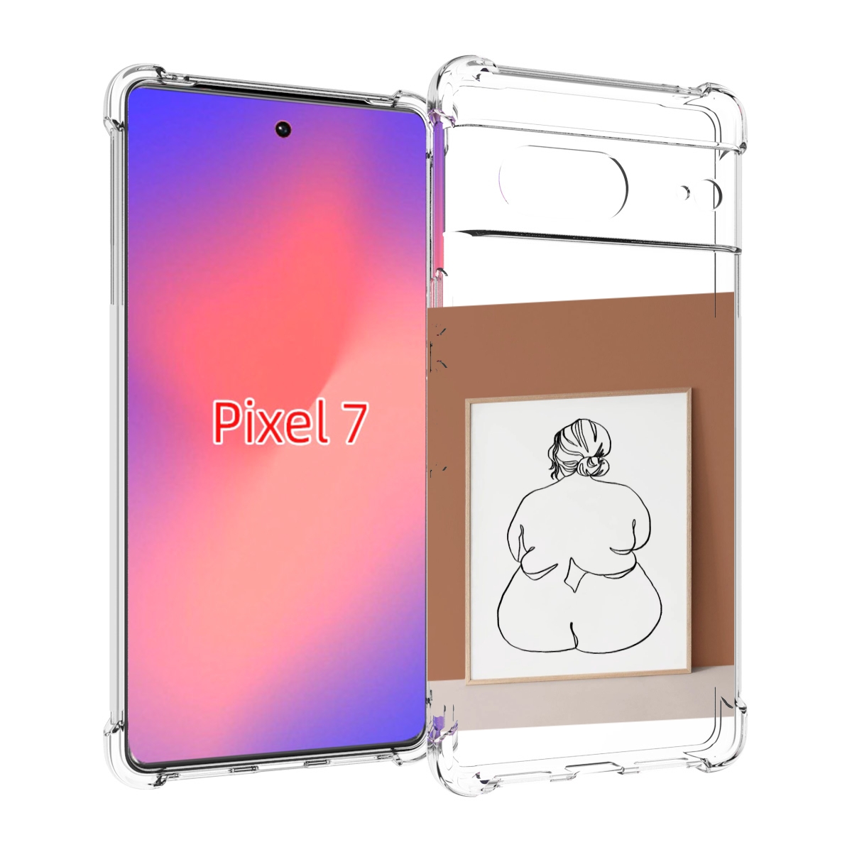 

Чехол Mypads Body Positive Female Figure Line Art Женский Для Google Pixel 7, Прозрачный, Tocco
