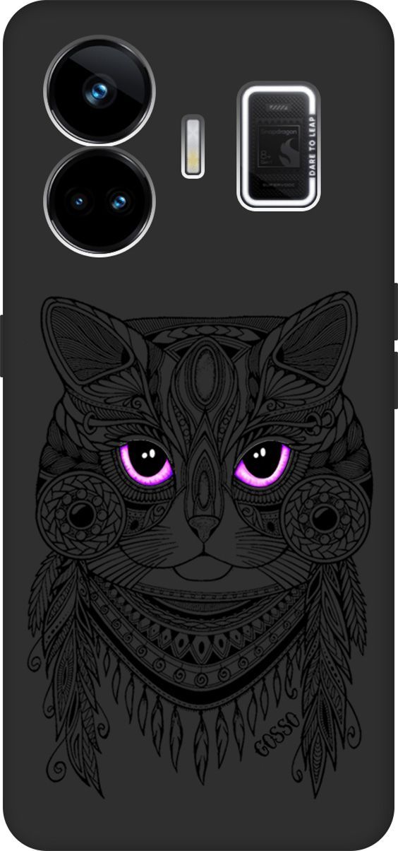 

Чехол на Realme GT Neo 5 "Grand Cat" черный, Черный;розовый, 158684