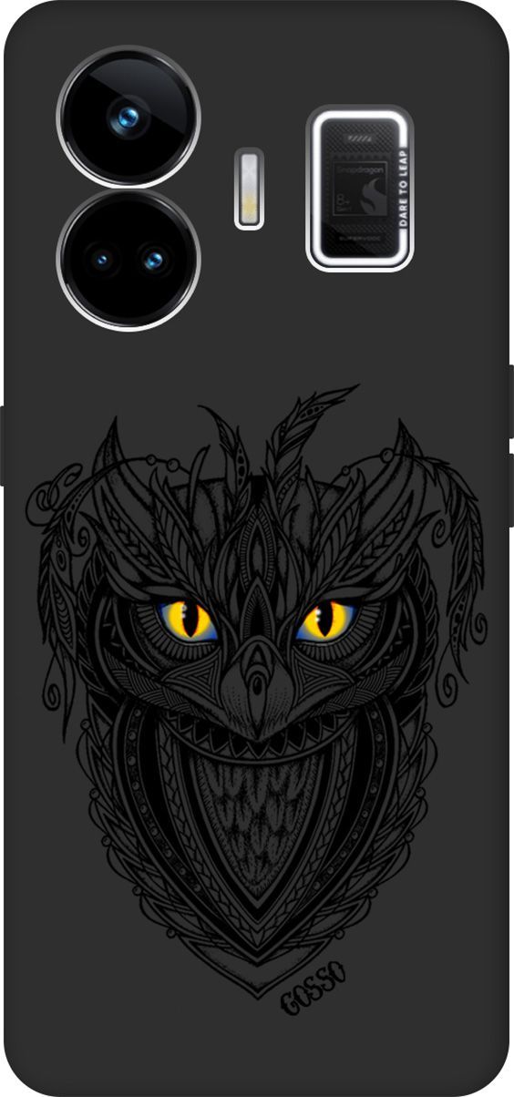 

Чехол на Realme GT Neo 5 "Grand Owl" черный, Черный;голубой, 158684