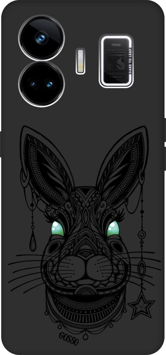 

Чехол на Realme GT Neo 5 "Grand Rabbit" черный, Черный;голубой, 158684