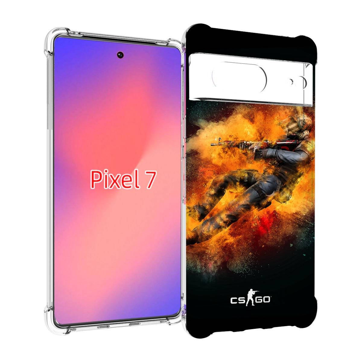 

Чехол Mypads Cs-Go-Контр-Террорист Мужской Для Google Pixel 7, Прозрачный, Tocco