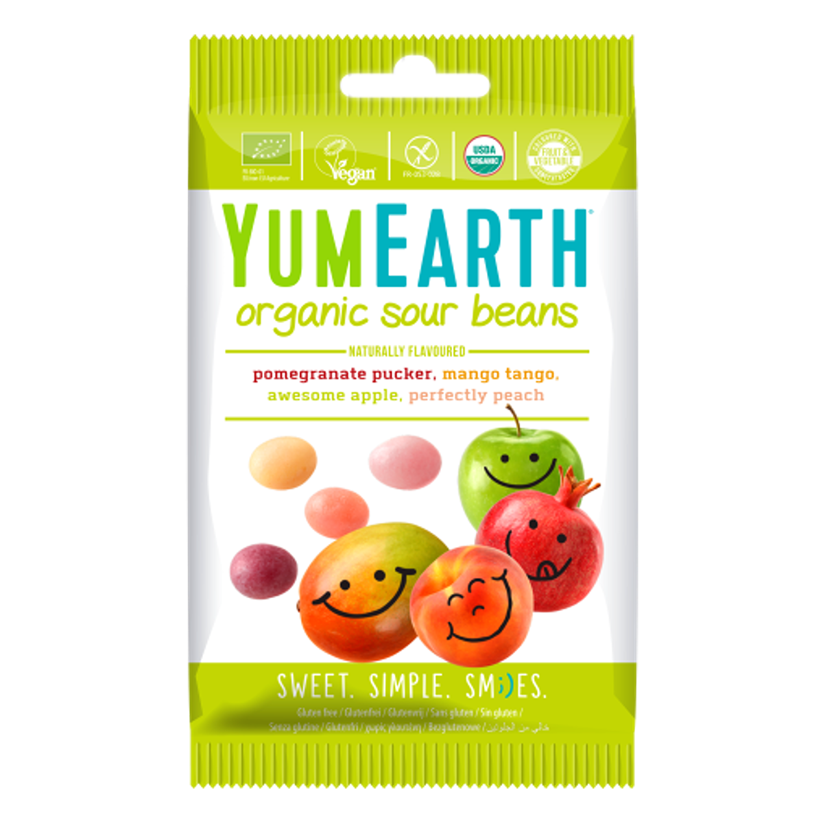 Мармелад YumEarth Organic Sour Beans органические драже, 50 г