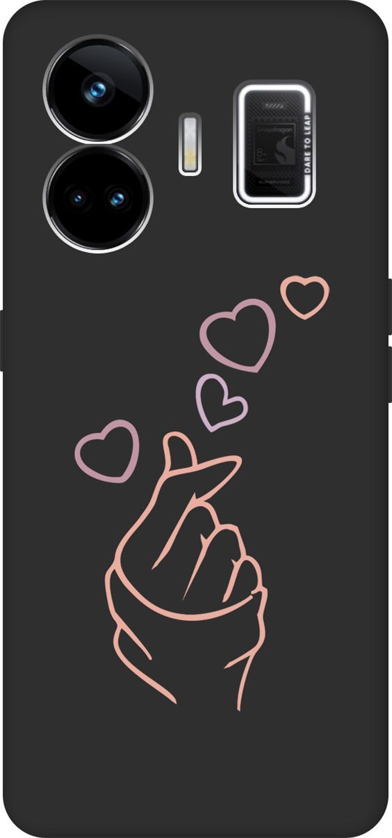 

Чехол на Realme GT Neo 5 "K-Heart" черный, Черный;розовый, 158684