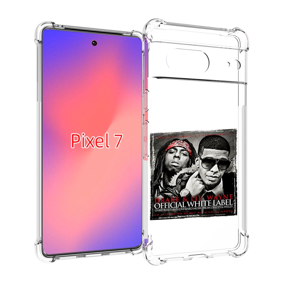

Чехол Mypads Drake - Official White Label Для Google Pixel 7, Прозрачный, Tocco