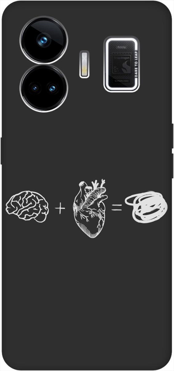 

Чехол на Realme GT Neo 5 "Brain Plus Heart W" черный, Черный;белый, 158685